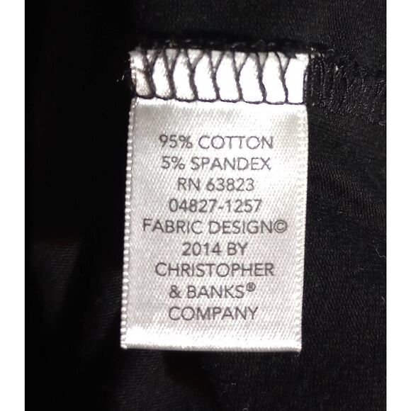 Christopher and Banks Shirt‎ Ladies Extra Large Petite Black Snowman Cardinal - Picture 7 of 8